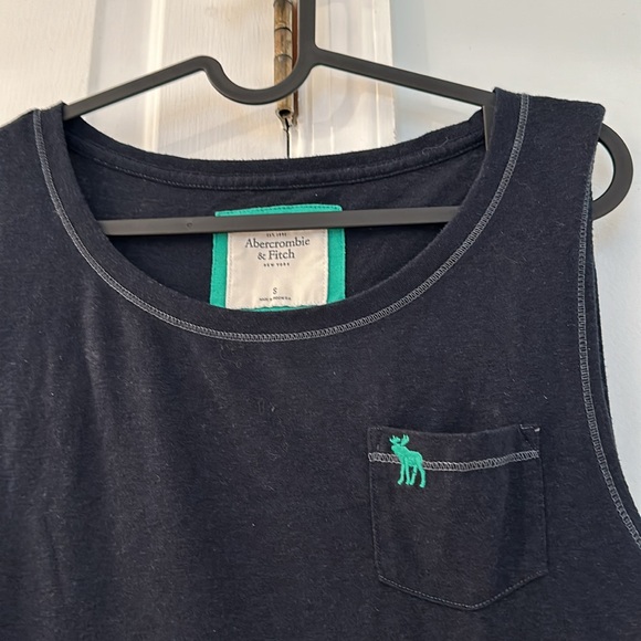 Navy blue Abercrombie Muscle Tee - Picture 2 of 7